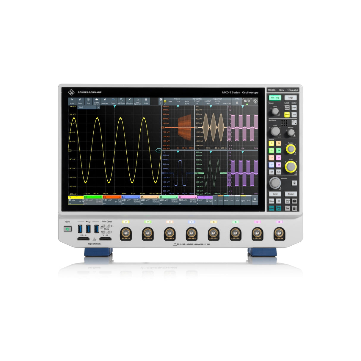 R&S® MXO58 100MHz Oscilloscope, 8 Channels