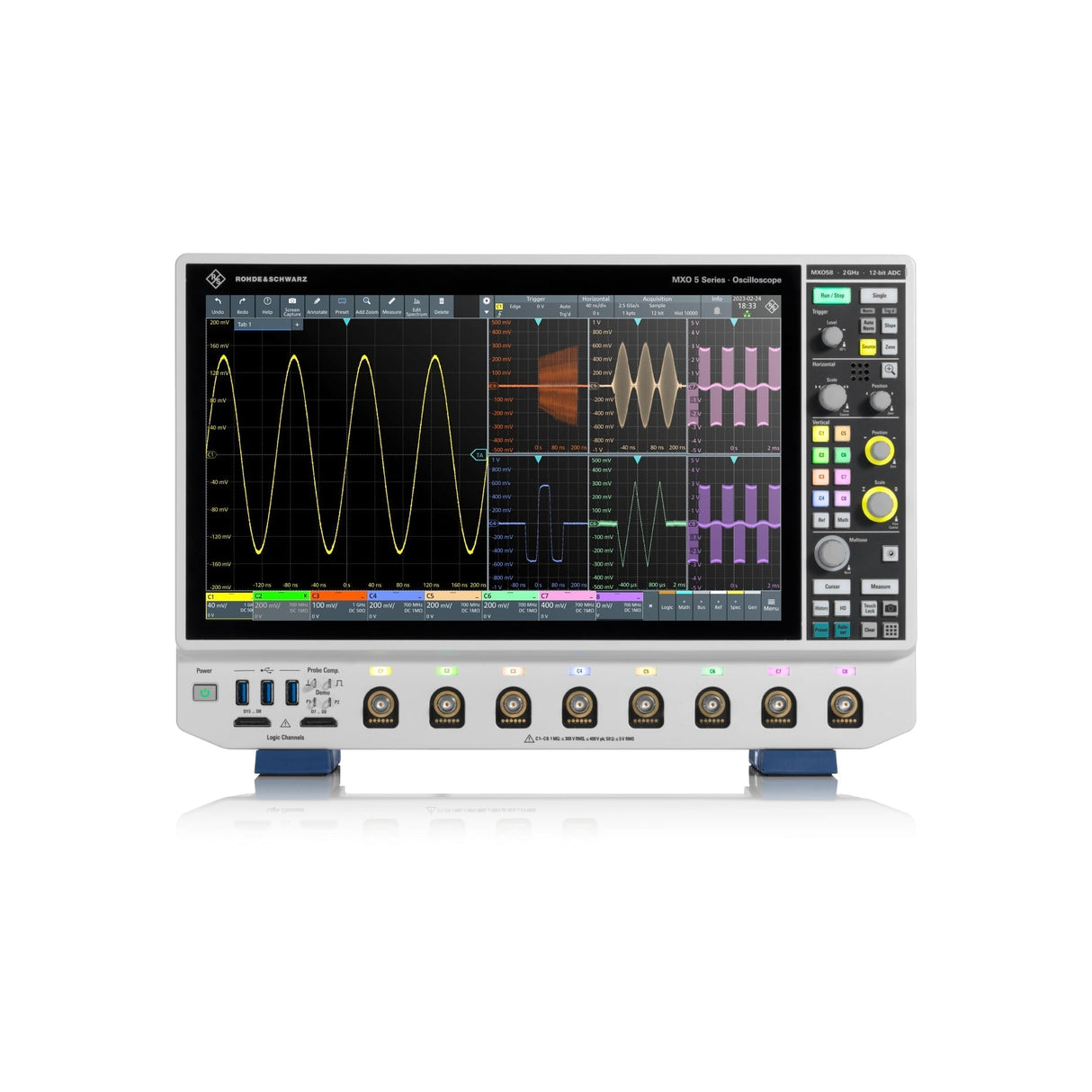 R&S® MXO58 350MHz Oscilloscope, 8 Channels