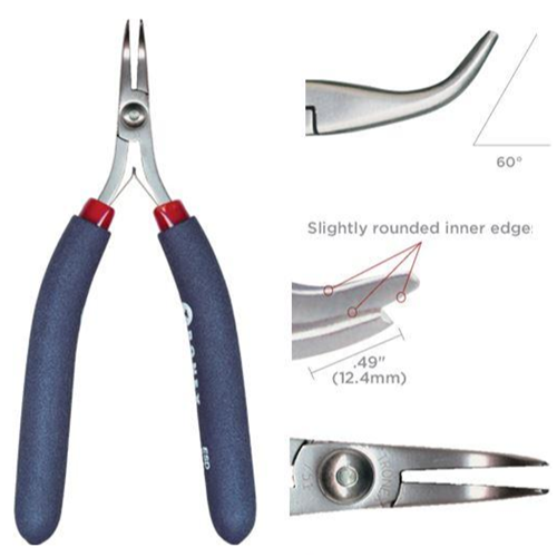 Tronex : P751 Bent Nose Pliers 60° , fine tips