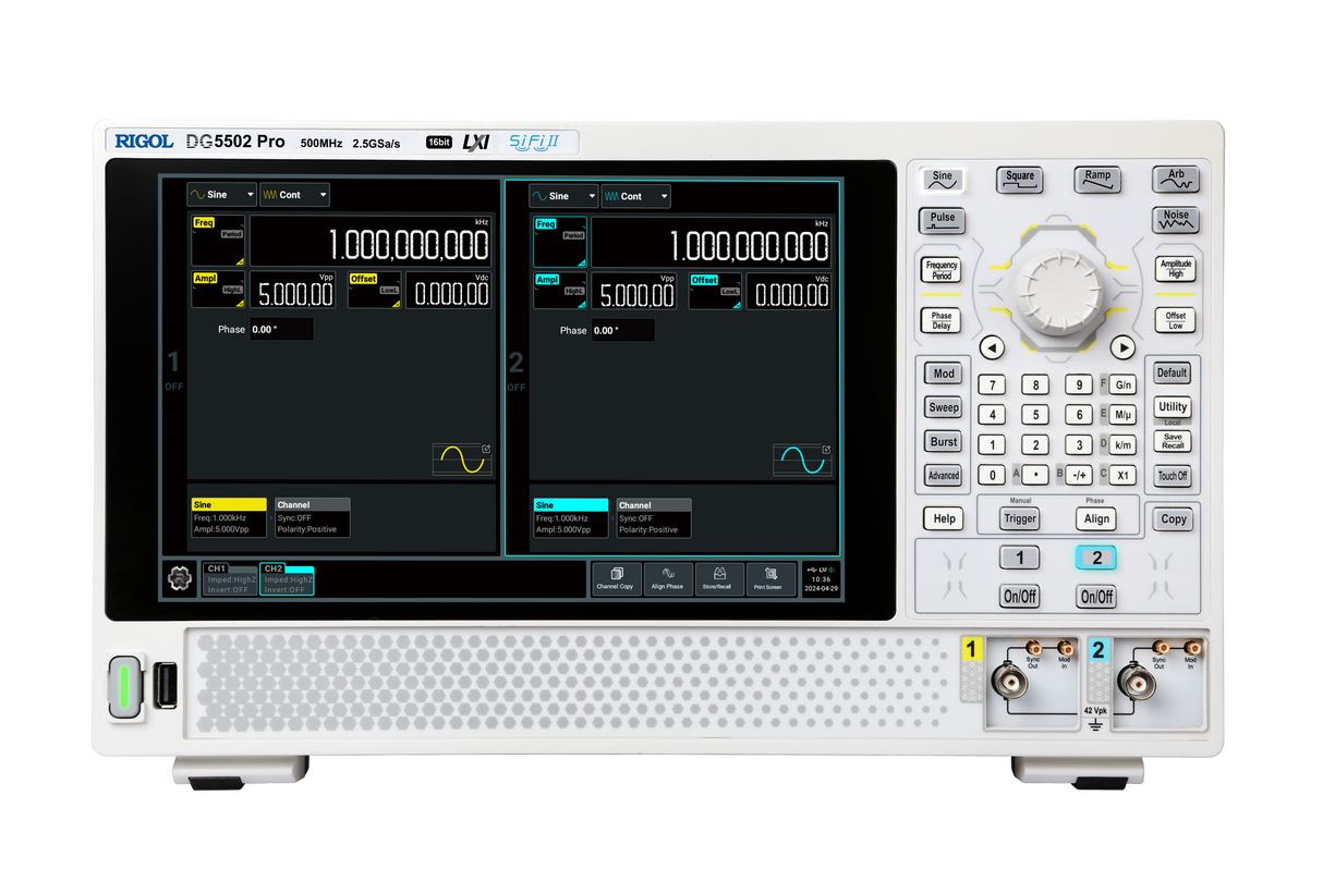 Generatore di funzione Rigol DG5502 Pro: 500 MHz bandwidth dual CHs - Rigol Italia
