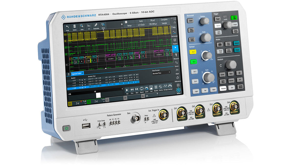 Oscilloscopio R&S® RTA4K-54M (RTA4004+RTA-B245+RTA-B1) 500 MHz , 4 canali + 16 - Rohde & Schwarz ALLdata