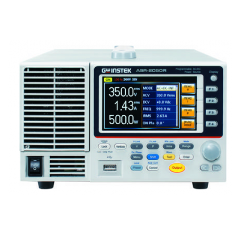 GW Instek ASR-2050R 500VA AC+DC Programmable Power Supply. LAN+ RS232+GPIB rack use