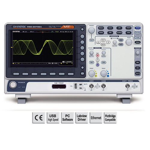 GW-Instek MSO-2102EA 100MHz Signal-Mixed Oscilloscope. 2+16 Channels