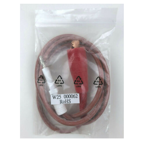 Chroma W25-000062 HV Test Cable for Safety Tester (Clip 27 + Red HV 1M )
