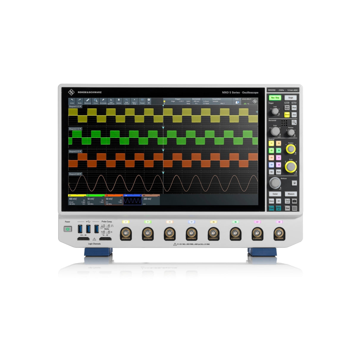 R&S® MXO58 350MHz Oscilloscope, 8 Channels