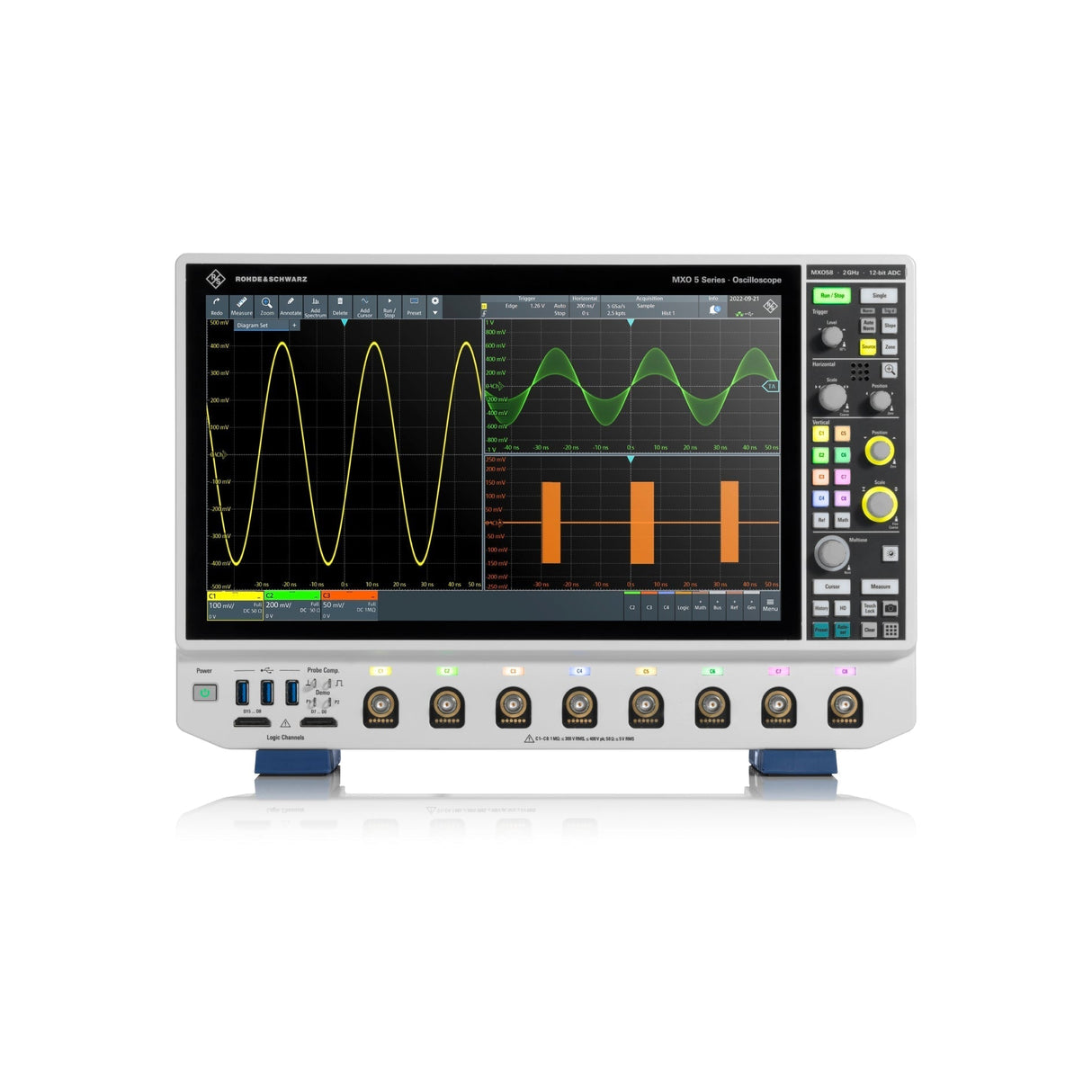 R&S® MXO58 350MHz Oscilloscope, 8 Channels