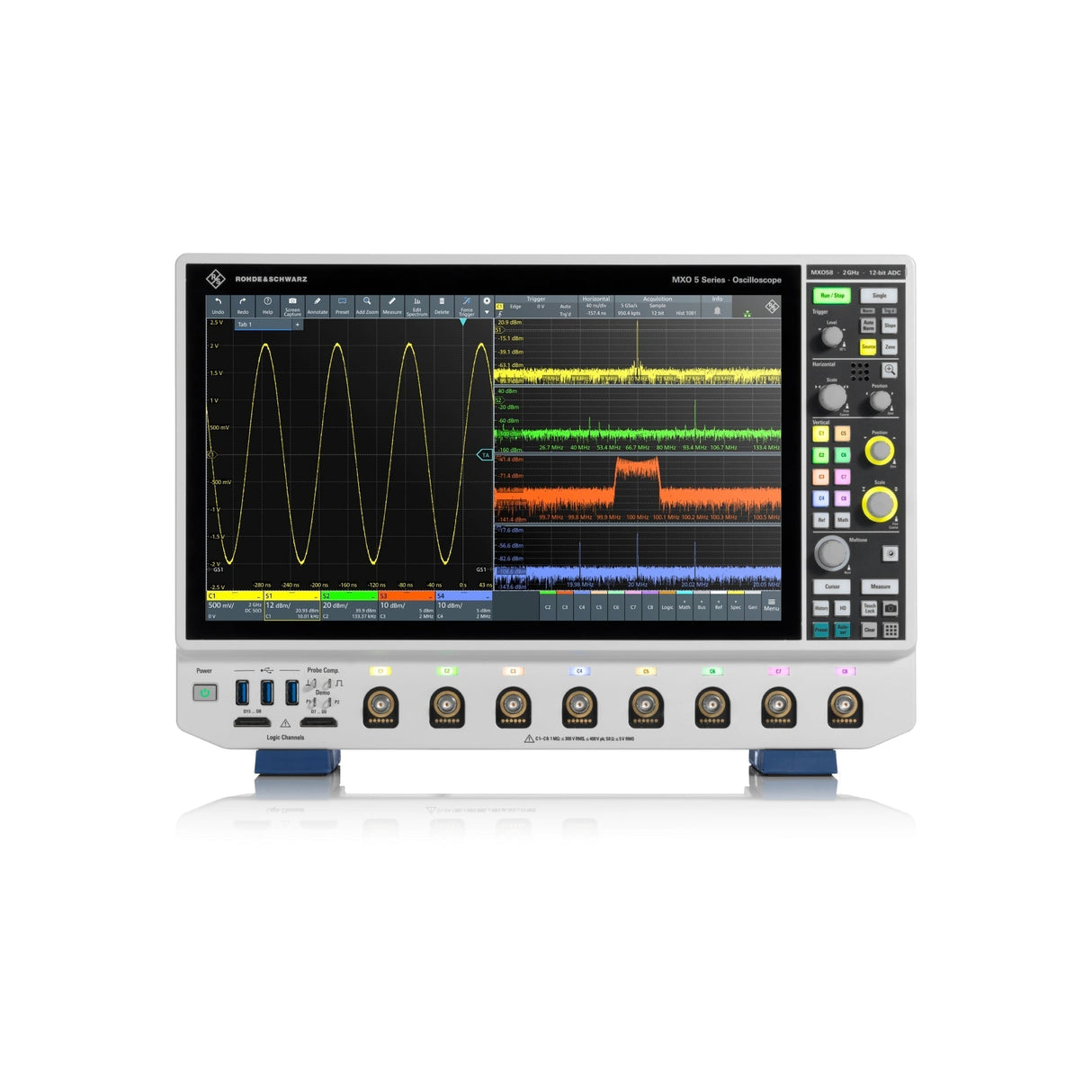 R&S® MXO58 350MHz Oscilloscope, 8 Channels