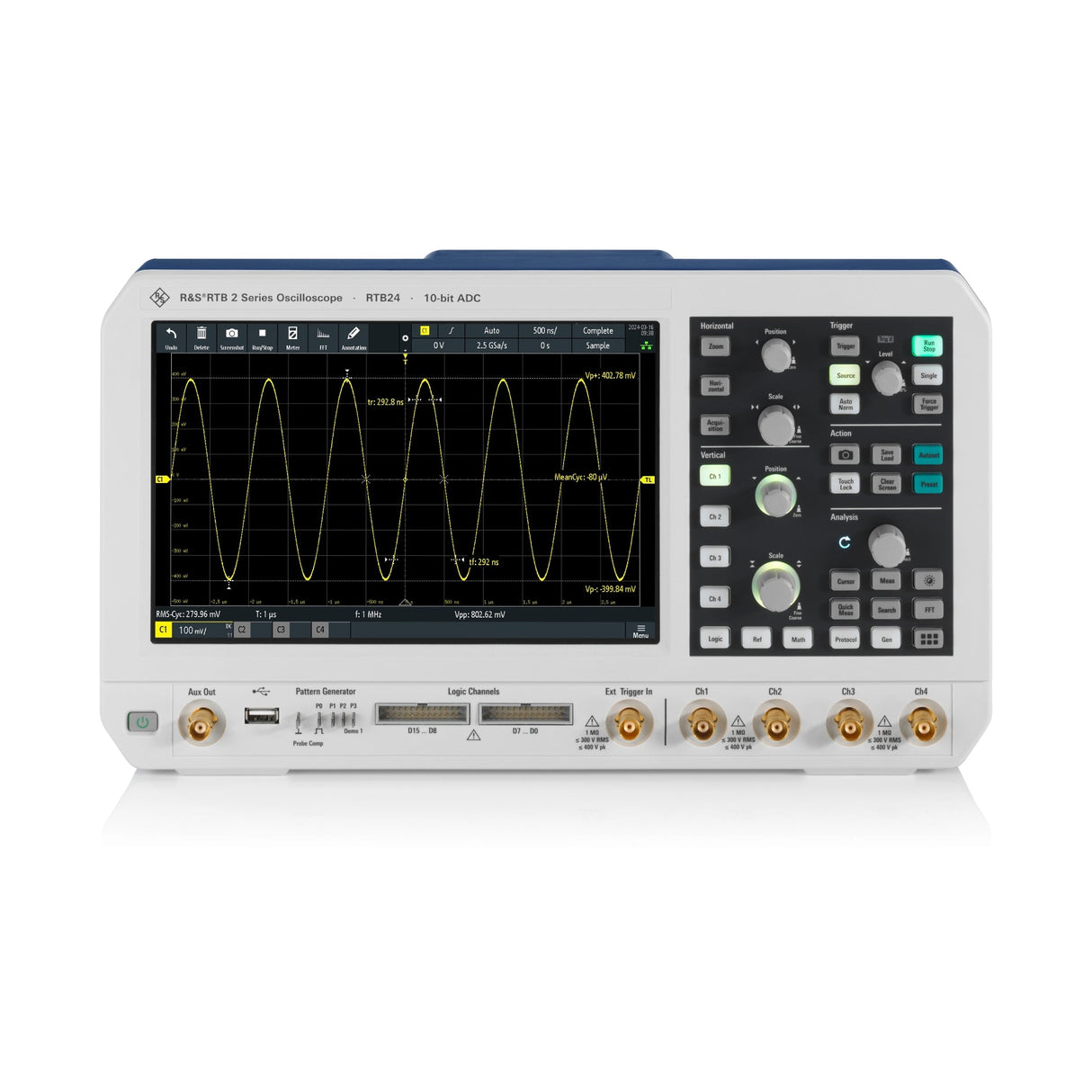 R&S® RTB24-70 70 MHz Oscilloscope, 4 channels: -16% AVAILABLE AT STOCK!!!