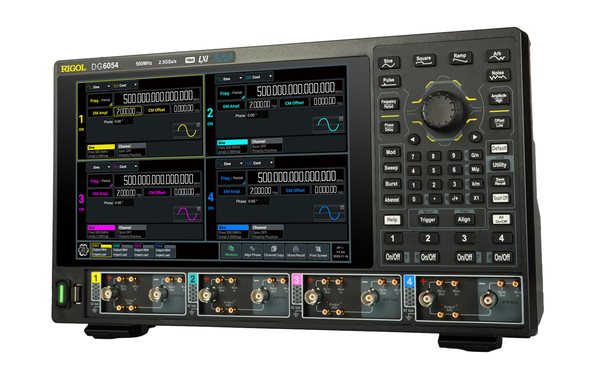 Rigol DG6054: 500 MHz bandwidth 4 CHs