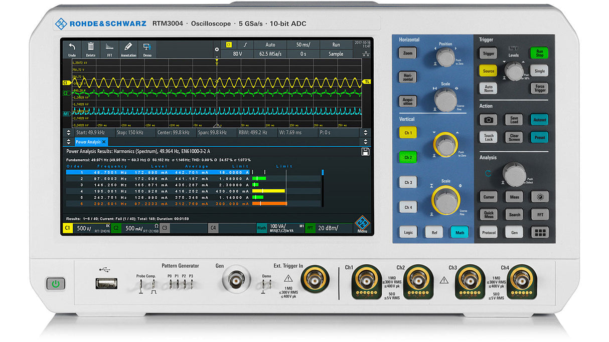 Oscilloscopio R&S® RTM3K-22M (RTM3002+RTM-B222+RTM-B1) 200 MHz, 2 canali + 16 - Rohde & Schwarz ALLdata