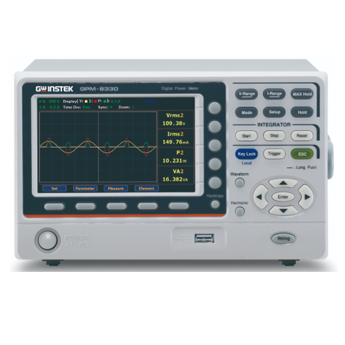 GW Instek GPM-8320 digital power meter with GPM-DA12 . (RS-232C, USB device and host, LAN)