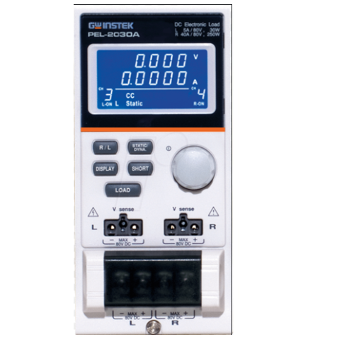 GW-Instek PEL-2030A dual channel (1~80V 5A. 30W) + (1~80V. 40A. 250W) DC Programmable load
