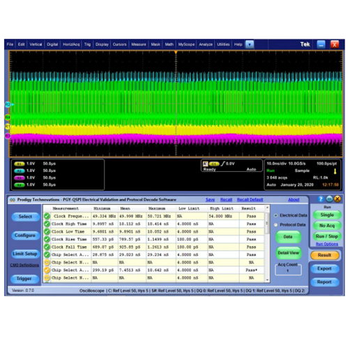 Prodigy PGY-QSPI-NL protocol decoder software Node Locked ( for Tektronix Windows Oscilloscope )
