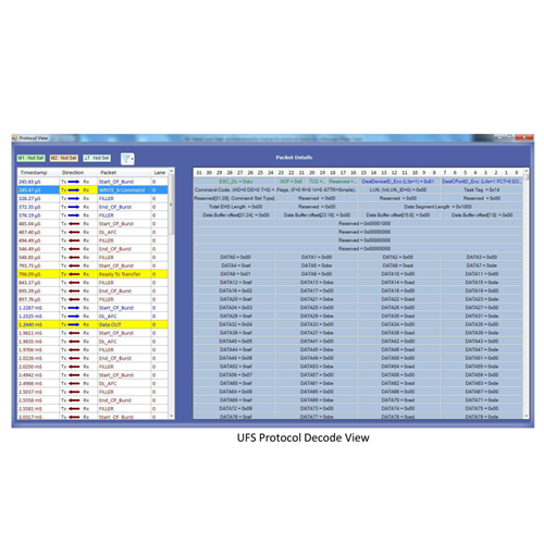 Software di decodifica del protocollo Prodigy PGY-UFS-NL Node Locked (per oscilloscopio Tektronix Windows)