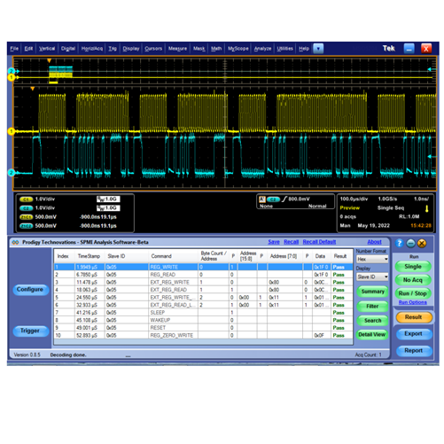 Software di decodifica del protocollo Prodigy PGY-SPMI-NL Node Locked (per oscilloscopio Tektronix Windows)